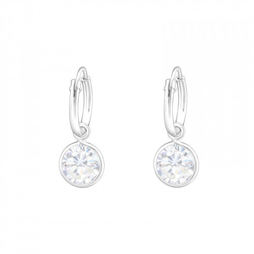 925 Silver Hanging Hoops Earring