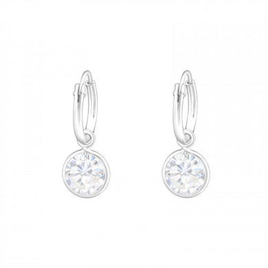 925 Silver Hanging Hoops Earring