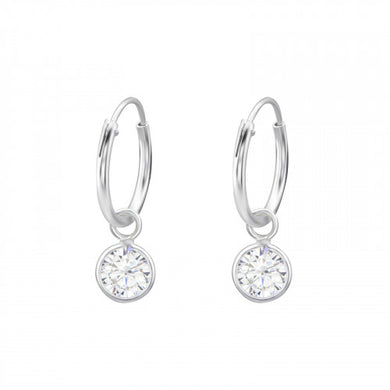 925 Silver Hanging Hoops Earring