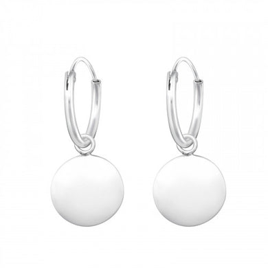 925 Silver Round Hoops Earring