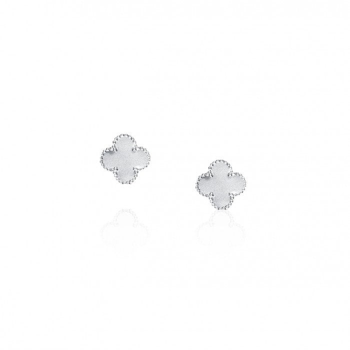 925 Silver Clover Leaf Stud