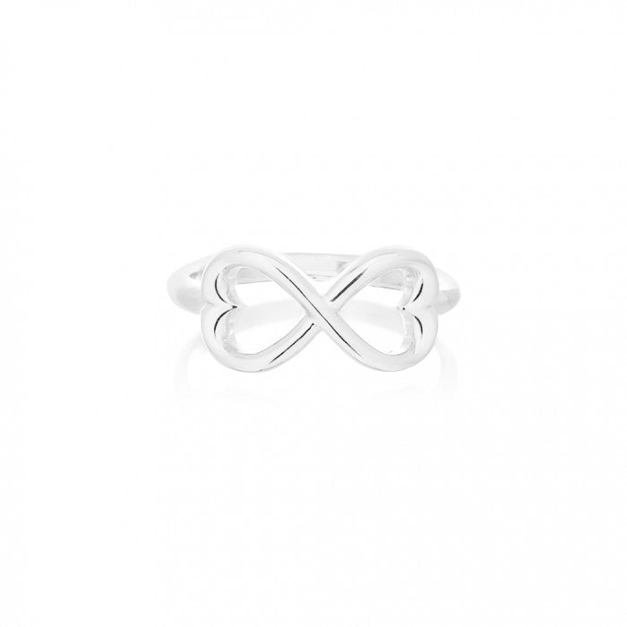 925 Silver Double Heart Infinity