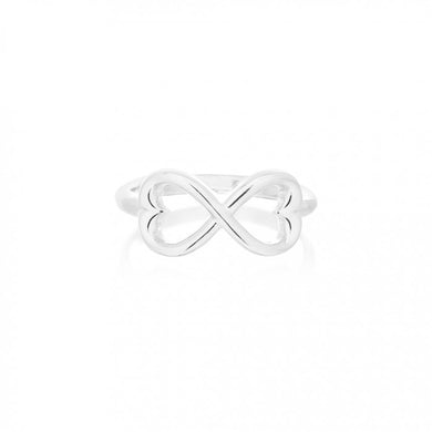 925 Silver Double Heart Infinity