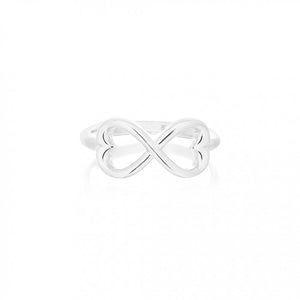 925 Silver Double Heart Infinity