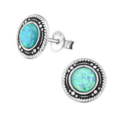 925 Silver Opal Earring