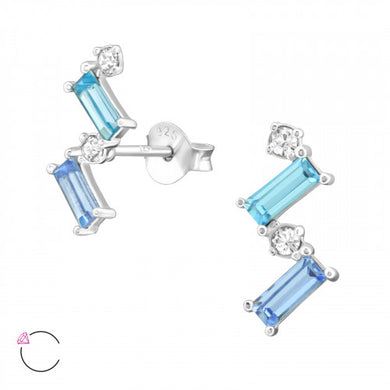 925 Silver Geometric Crystal Earring