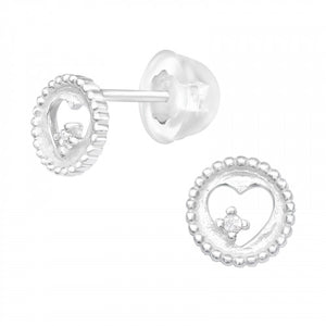 925 Silver Heart Earring