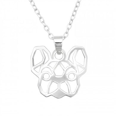 925 Silver Cut Dog Necklace