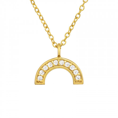 925 Silver Semicircle Necklace