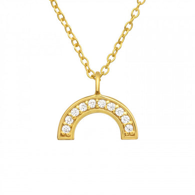 925 Silver Semicircle Necklace
