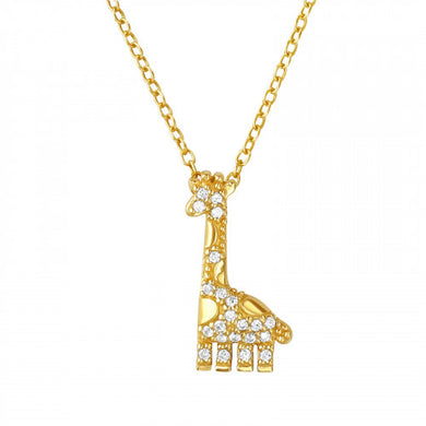 925 Silver Gold Giraffe Necklace