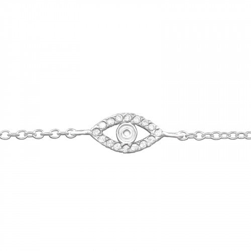 925 Silver Evil Eye Bracelet