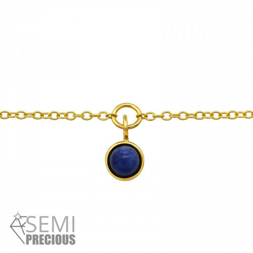 925 Silver Gold Round Bracelet