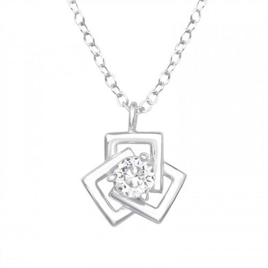 925 Silver Geometric Necklace