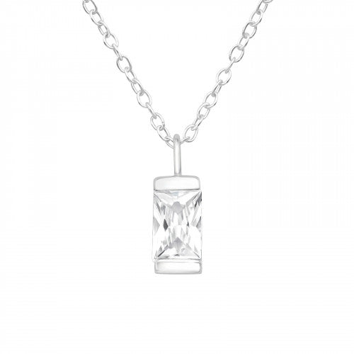 925 Silver Rectangle Necklace