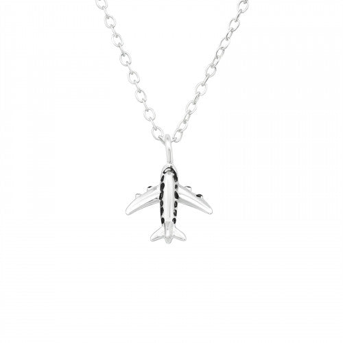 925 Silver Aircraft Necklace