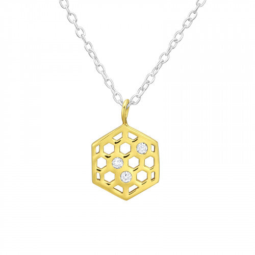 925 Silver Honeycomb Necklace