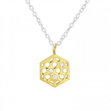 925 Silver Honeycomb Necklace