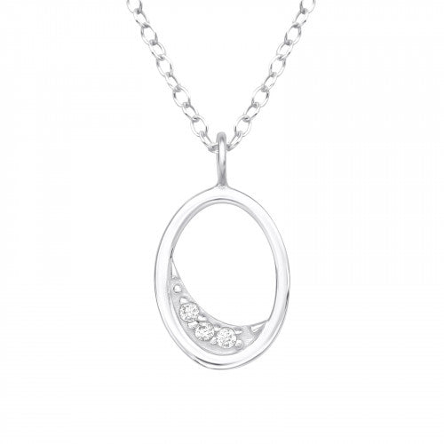 925 Silver Oval Necklace