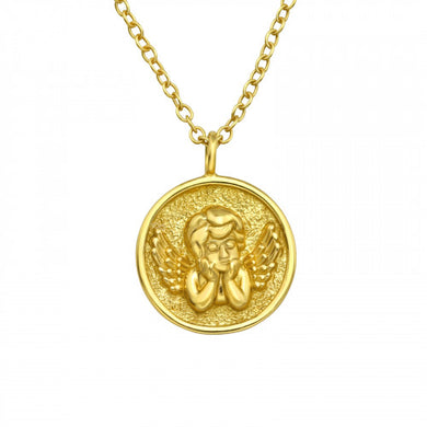 925 Silver Gold Cupid Necklace