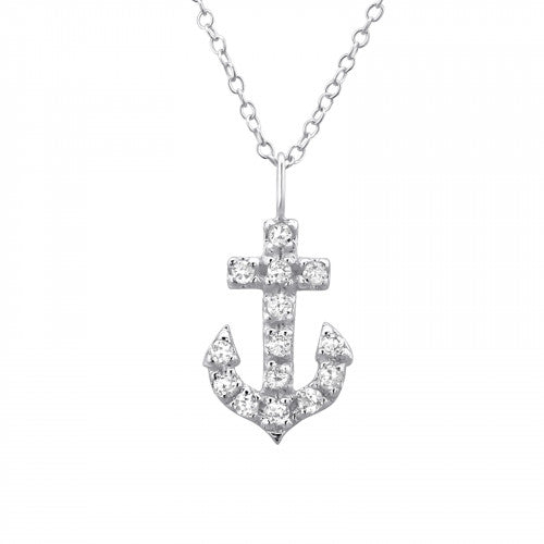 925 Silver Anchor Necklace