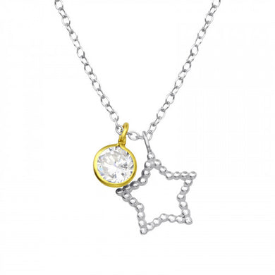 925 Silver Star Cubic Necklace