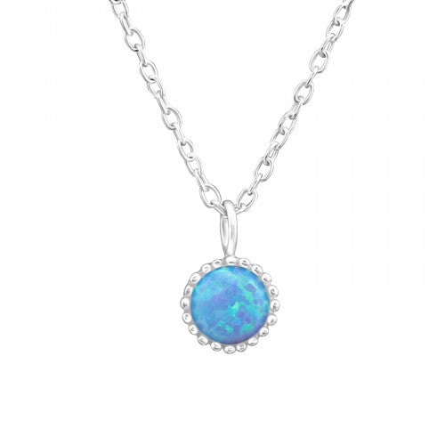 925 Silver Opal Necklace
