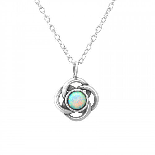 925 Silver Opal Necklace