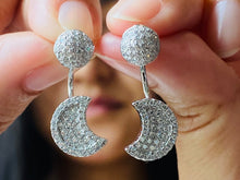 Load image into Gallery viewer, 925 Silver Earring Moon Trendy Collection