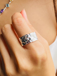 925 Silver Ring Geometric Trendy Collection