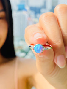 925 Silver Ring Opal Trendy Collection