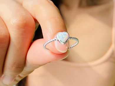 925 Silver Ring Opal Trendy Collection