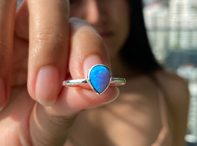 925 Silver Ring Opal Trendy Collection