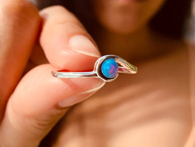 925 Silver Ring Opal Trendy Collection