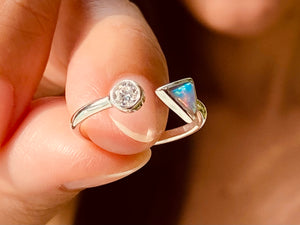 925 Silver Ring Opal Trendy Collection