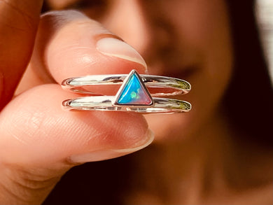 925 Silver Ring Opal Trendy Collection