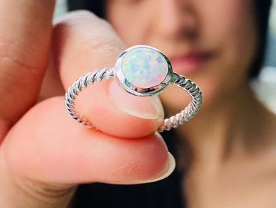 925 Silver Ring Opal Trendy Collection