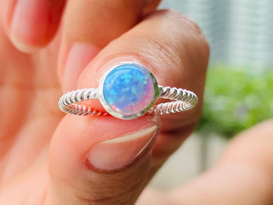 925 Silver Ring Opal Trendy Collection