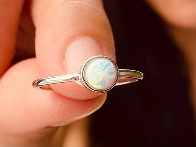 925 Silver Ring Opal Trendy Collection