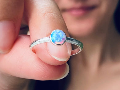 925 Silver Ring Opal Trendy Collection