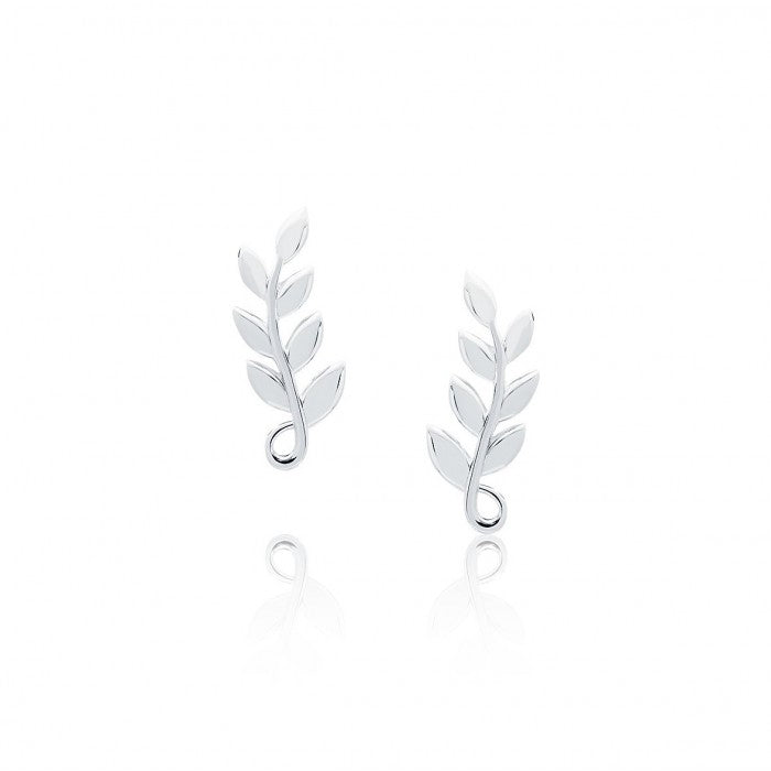 925 Silver Olive Leaf Stud