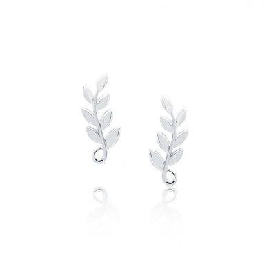 925 Silver Olive Leaf Stud