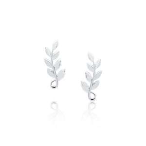 925 Silver Olive Leaf Stud