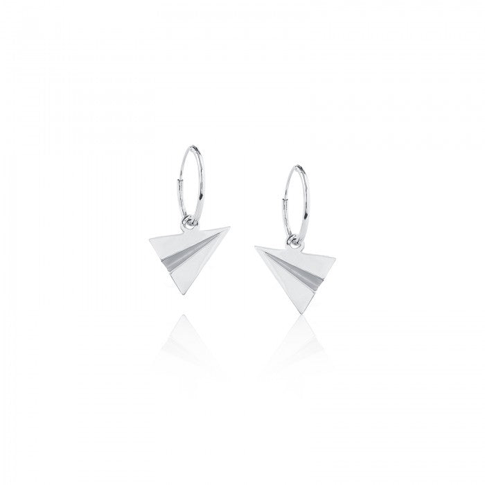 925 Silver Origami Plane Hoop