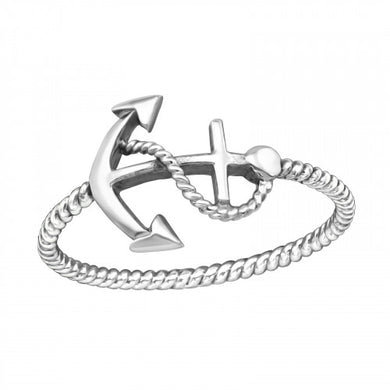 925 Silver Anchor Ring