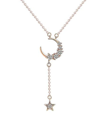 925 Silver Women's Moon Necklace