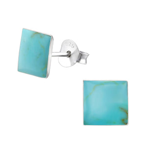 925 Silver Square Earring