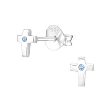 Load image into Gallery viewer, 925 Silver Cross Earring