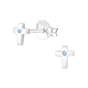 925 Silver Cross Earring