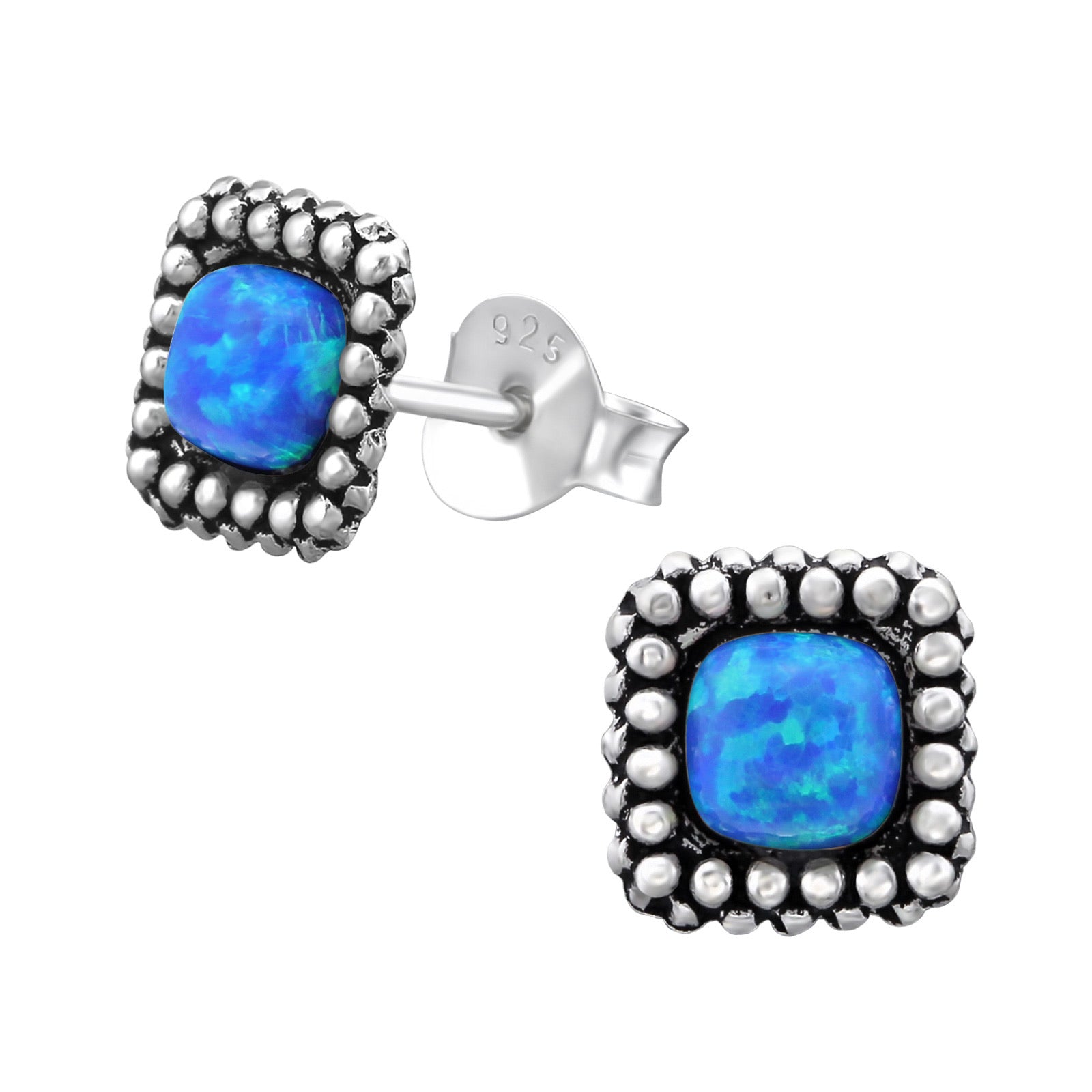 925 Silver Square Earring